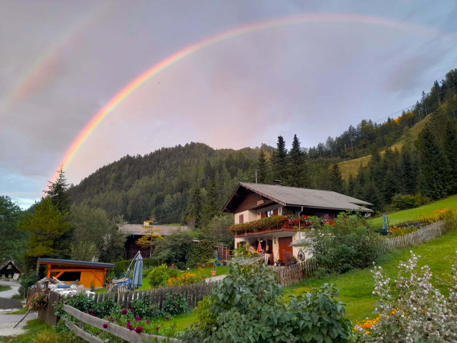 Regenbogen über dem Bodental